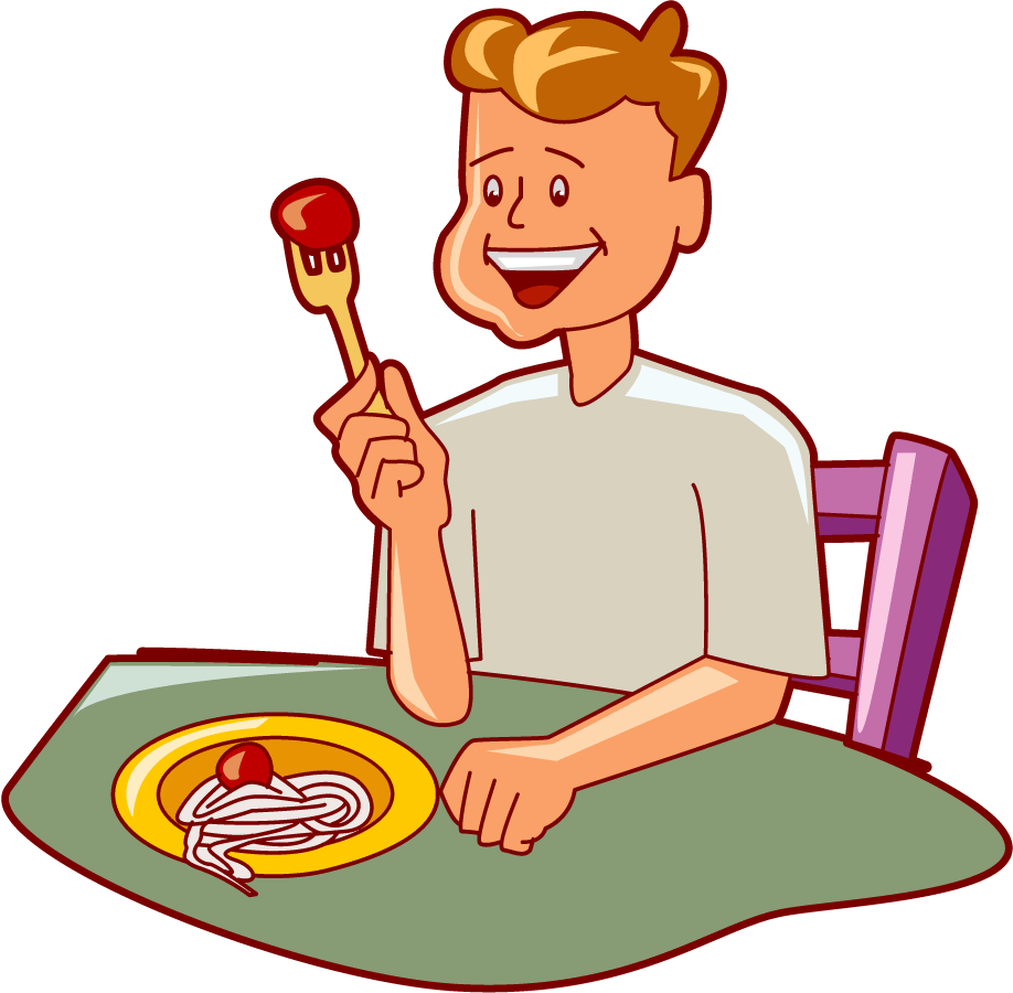 clipart eating lunch