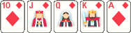 Royal Flush Cards.