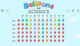 balloons-and-scissors game.