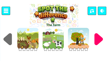 Farms Spot the Differences Game.