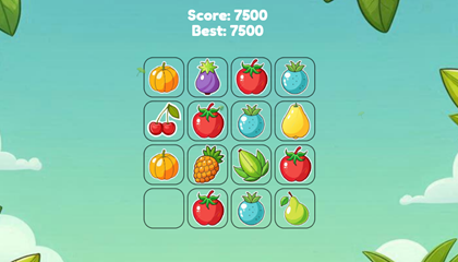 Fruit 2048 Game.