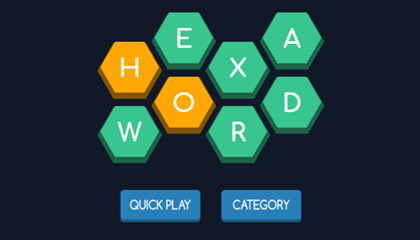 Hexa Word Game.