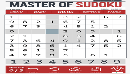 Master of Sudoku Game.