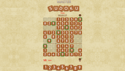 Master Sudoku Game.