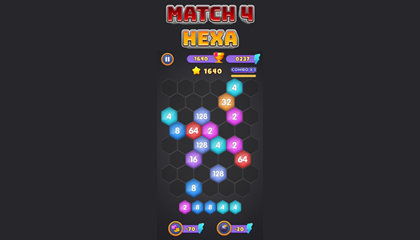 Match 4 Hexa Game.