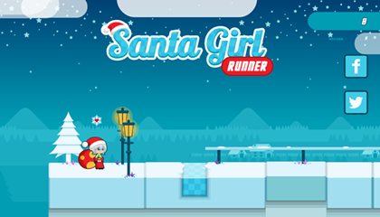 Santa Girl Runner Game.