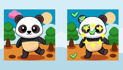 Spot the 5 Differences Game.