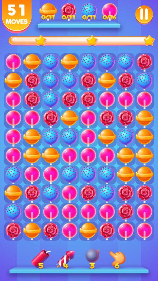 Candy Crush Game Level Progress Screenshot.