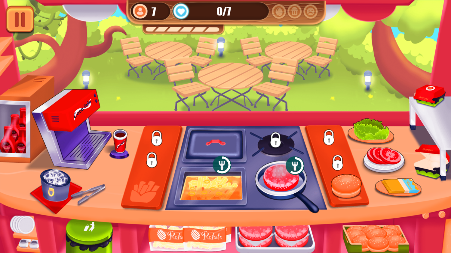 Cooking Fever Game Screenshot.