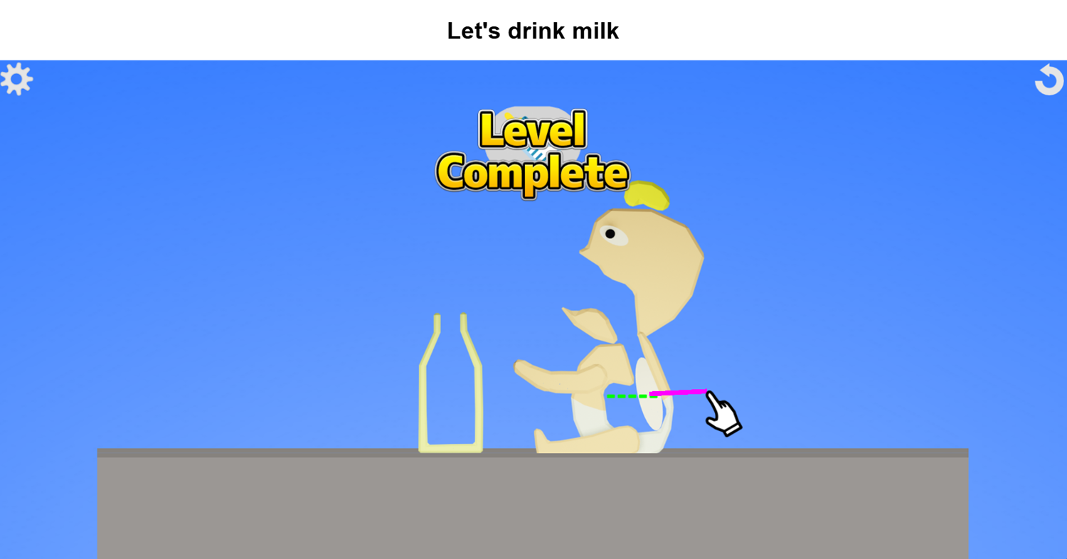 Eating Simulator Game Level Complete Screen Screenshot.