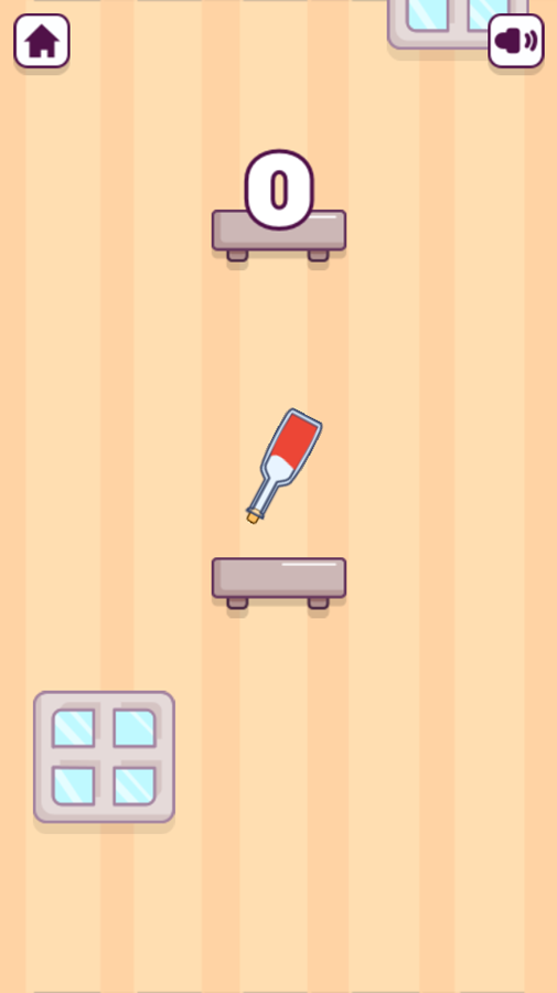 Flippy Bottle Game Start Screenshot.