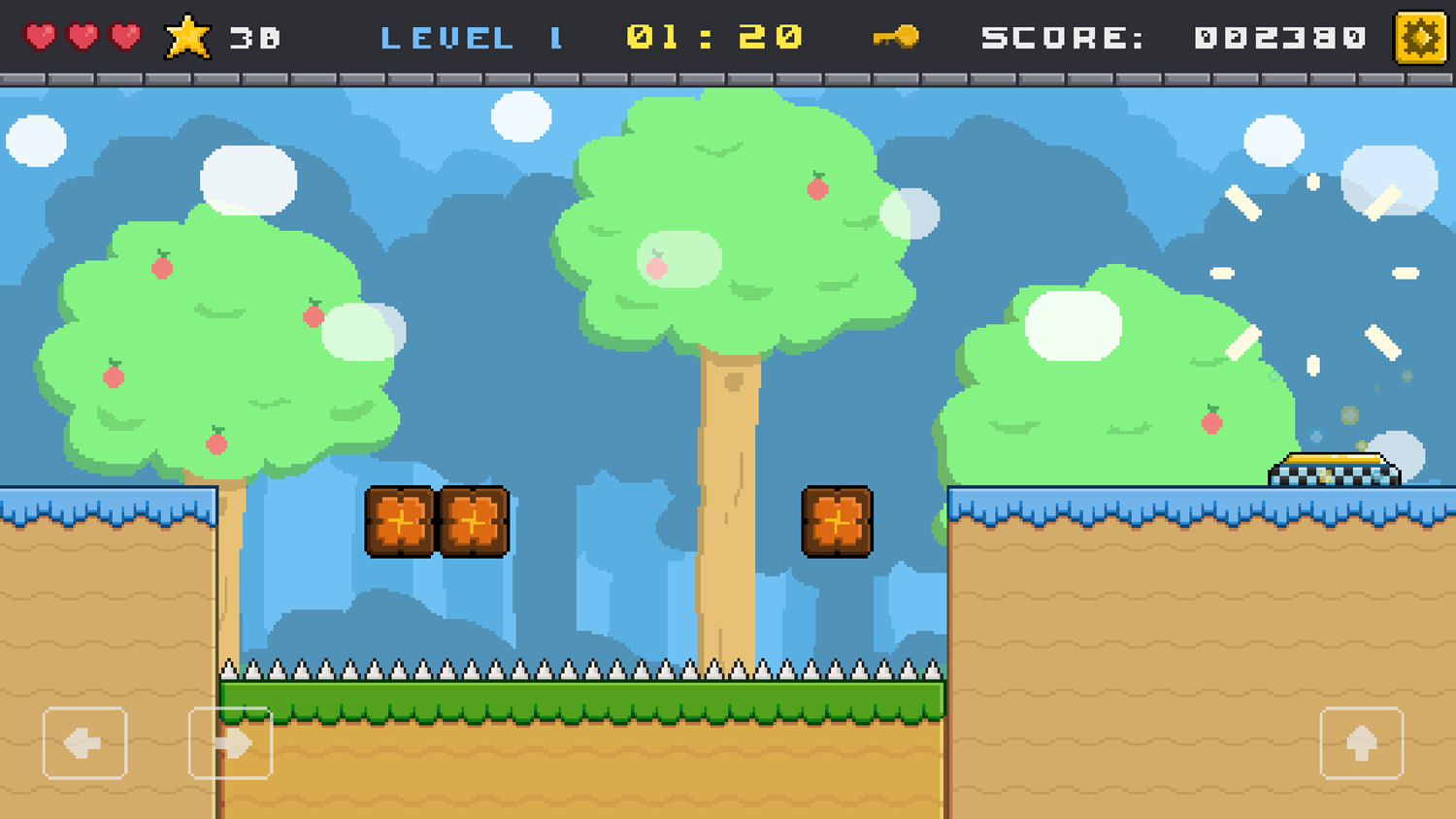 Frit Adventure Game Level Complete Screenshot.