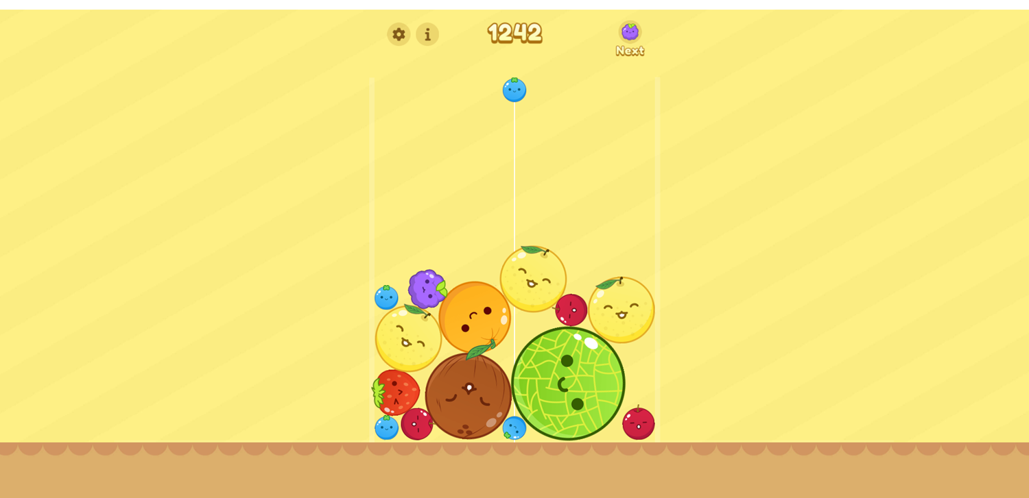 Fruit Merge Game Screenshot.