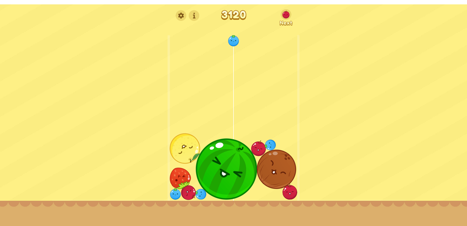 Fruit Merge Game Watermelon Screenshot.