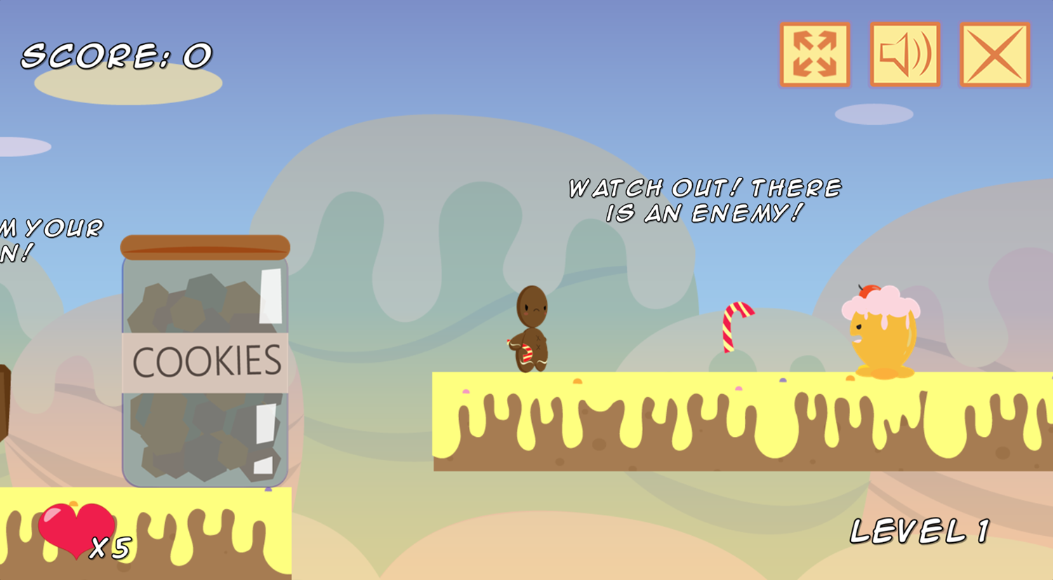 Gingerman Rescue Game Enemy Screenshot.