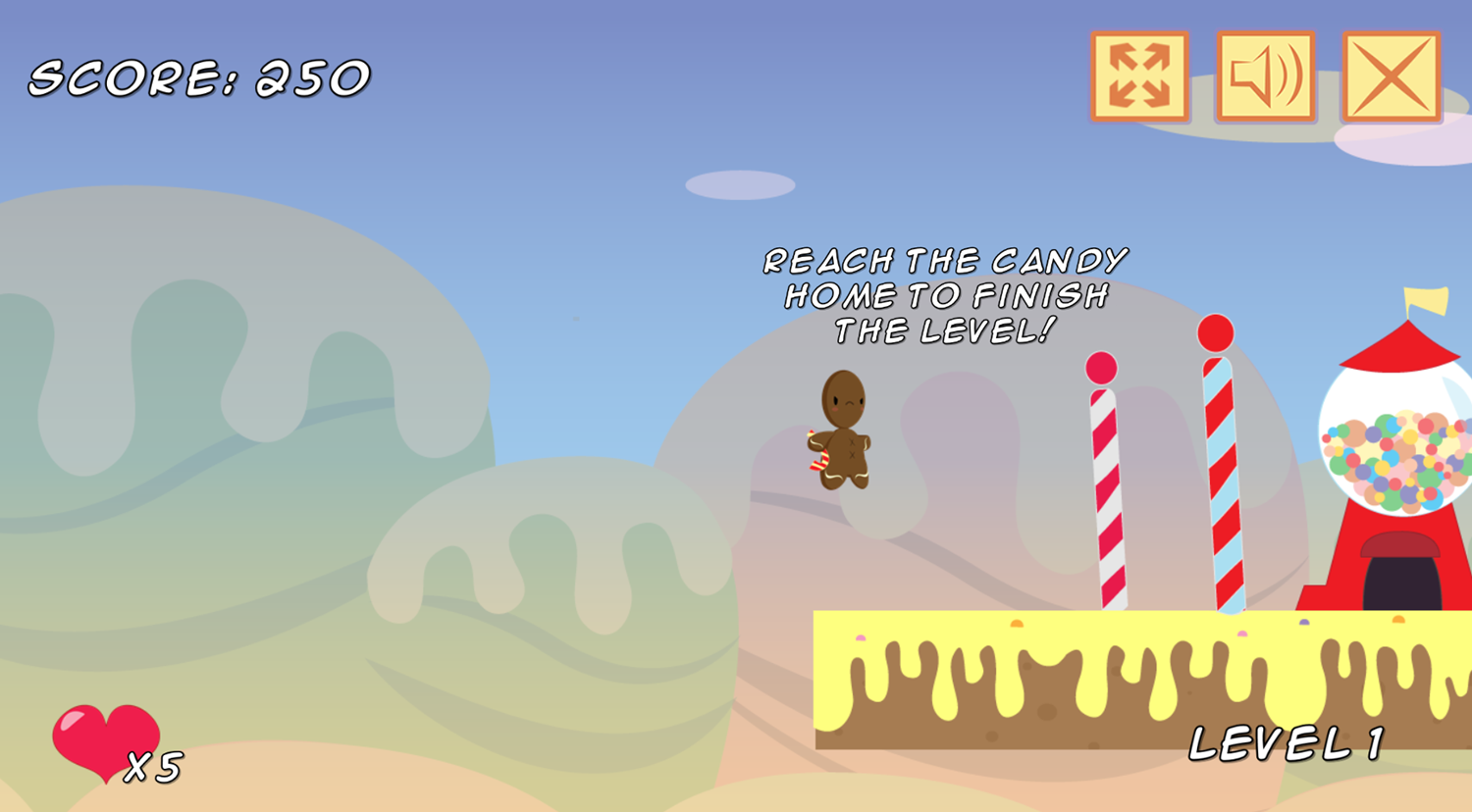 Gingerman Rescue Game Level Finished Screenshot.