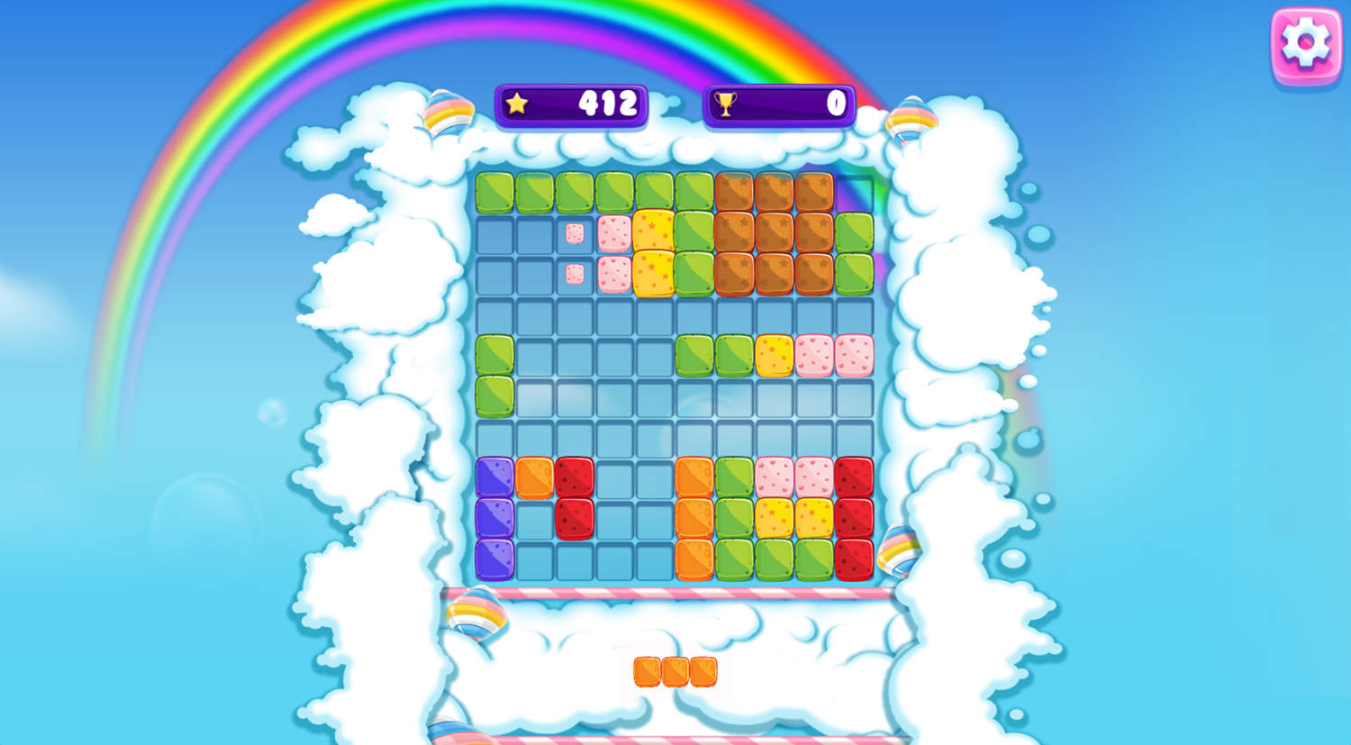 Gummy Blocks Gameplay Screenshot.