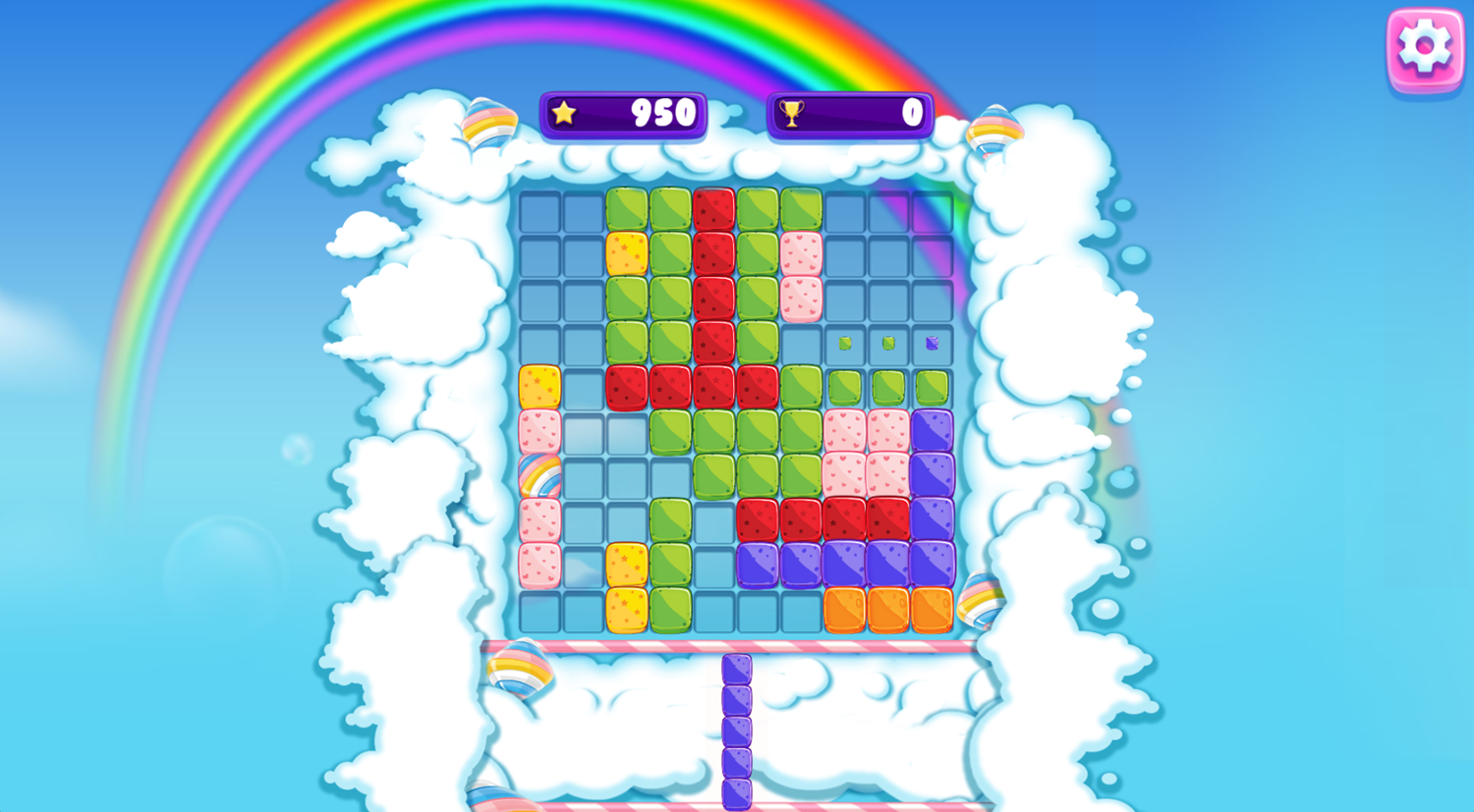 Gummy Blocks Game Progress Screenshot.