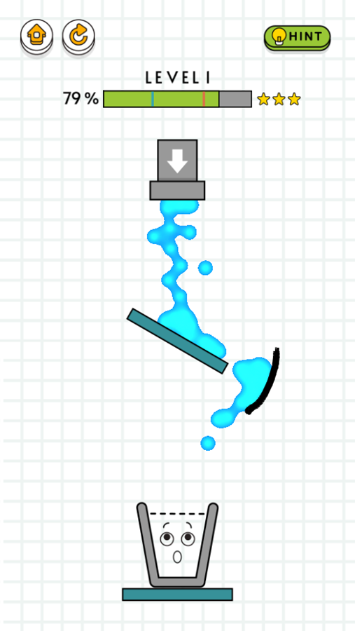 Happy Filled Glass Game Gameplay Screenshot.