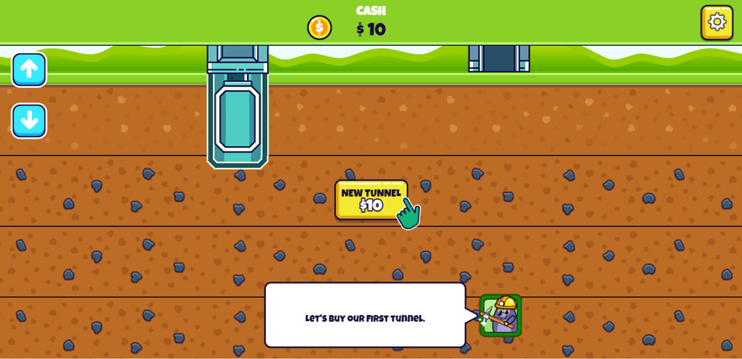 Idle Mole Empire Game New Tunnel Screenshot.