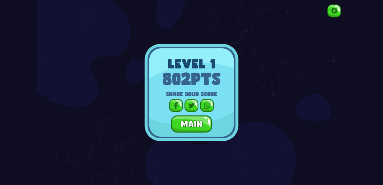 Liquid Sort Game Level Complete Screen Screenshot.