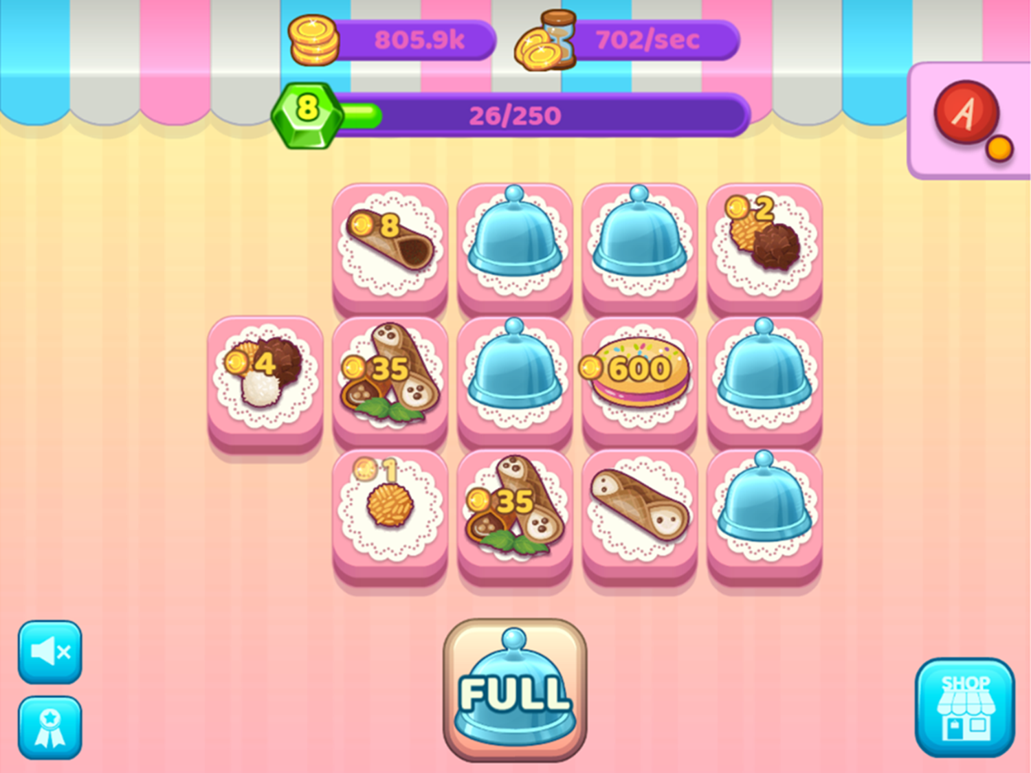 Merge Cakes Game Screenshot.