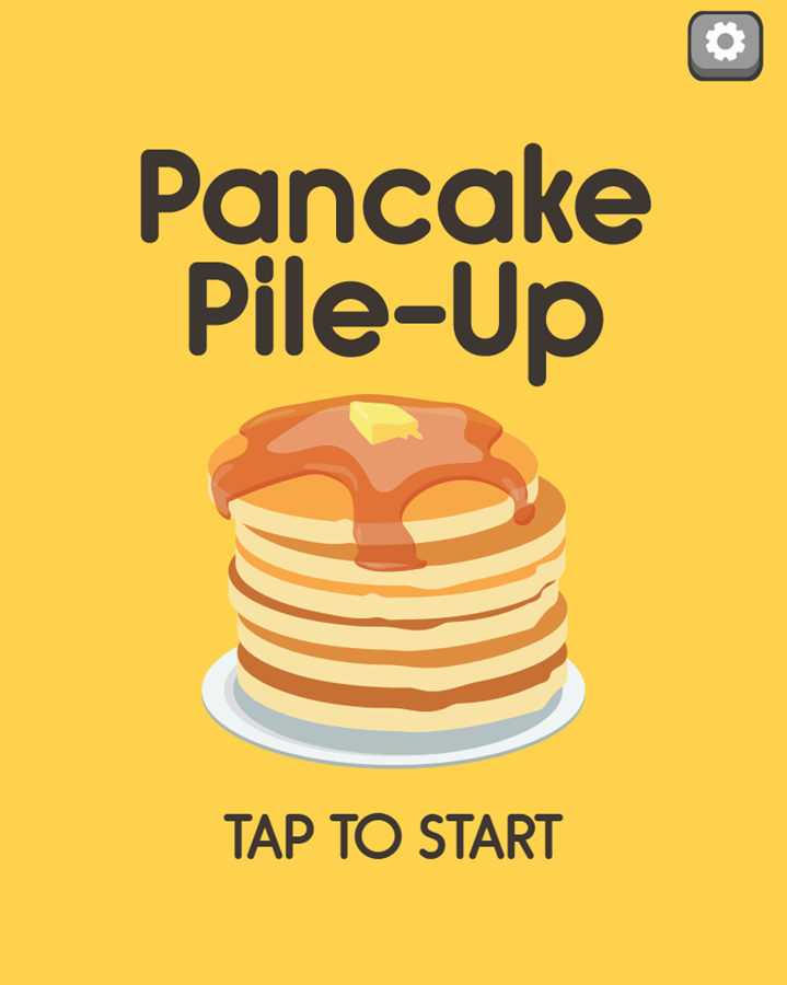 Pancake Pileup Game Welcome Screen Screenshot.