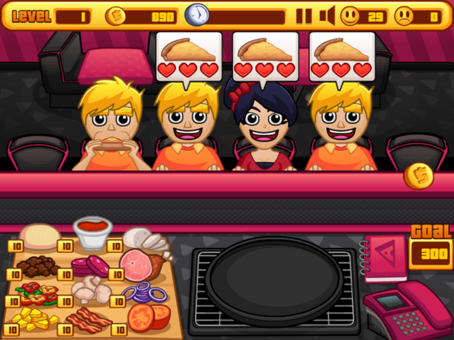 Pizza Cafe Gameplay Screenshot.