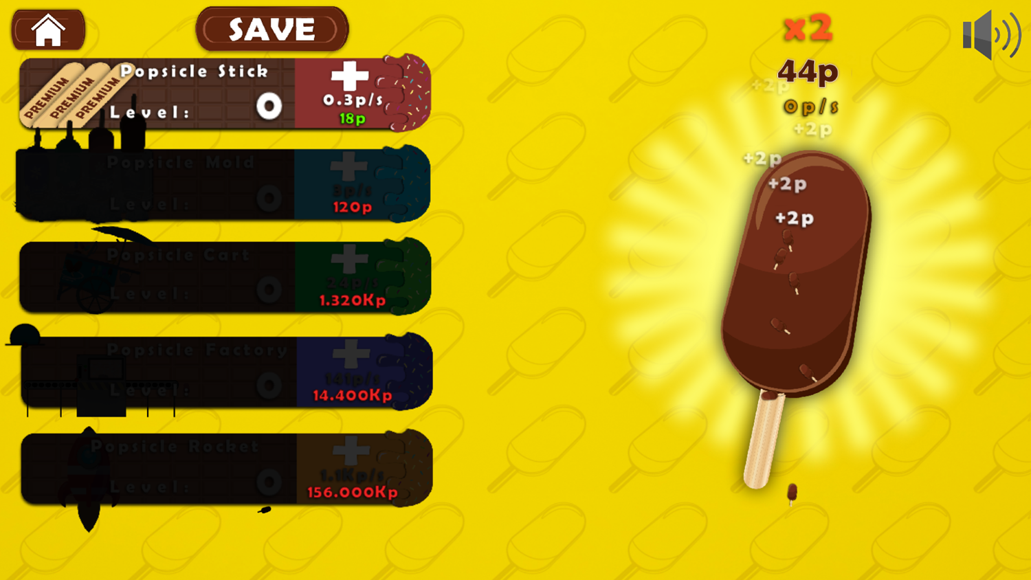 Popsicle Clicker Game Screenshot.