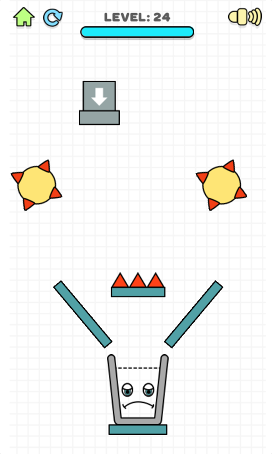 Smiling Glass Game Level Challenge Screenshot.
