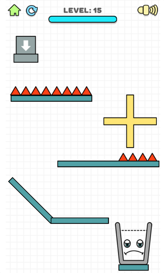 Smiling Glass Game Level Progress Screenshot.