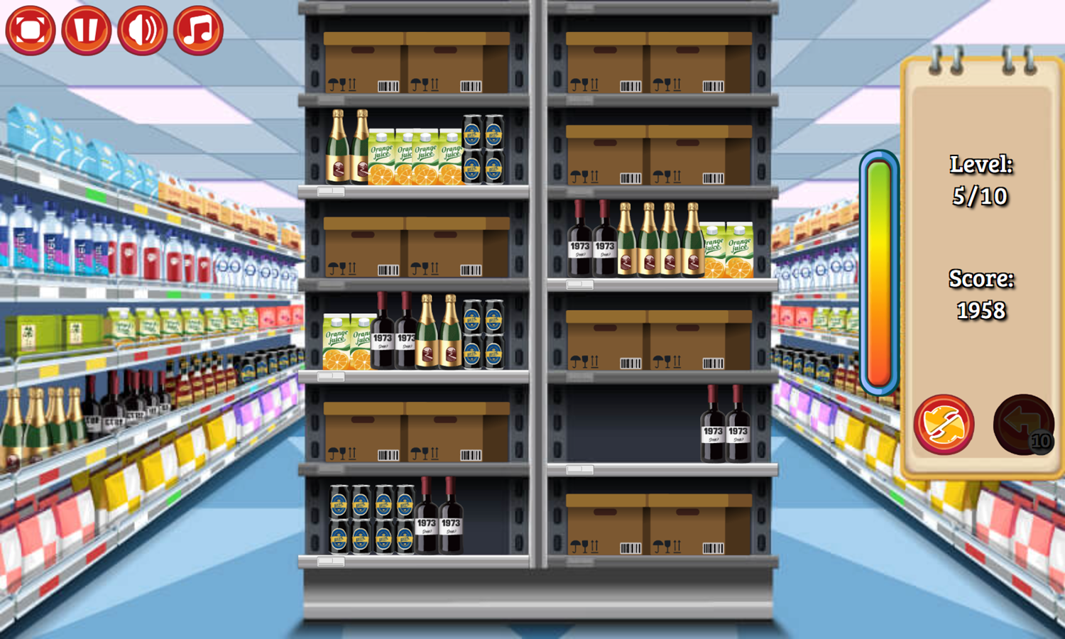 Supermarket Sort Game Next Level Screenshot.