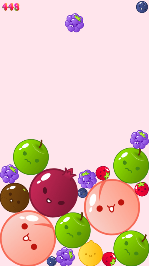 Watermelon Game Gameplay Screenshot.